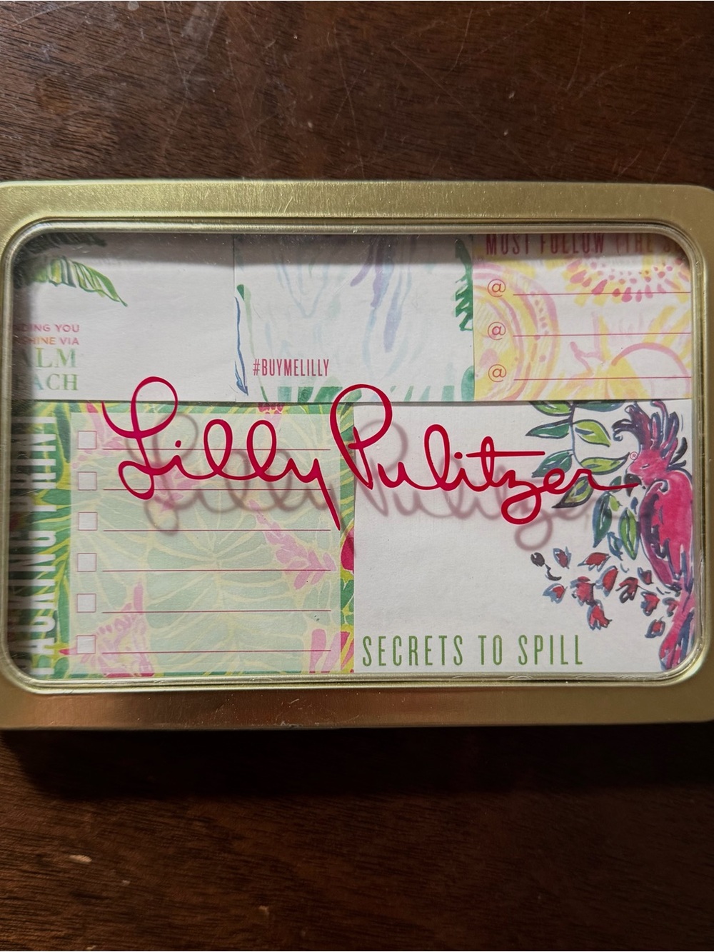 Lilly Pulitzer Sticky Notes with case